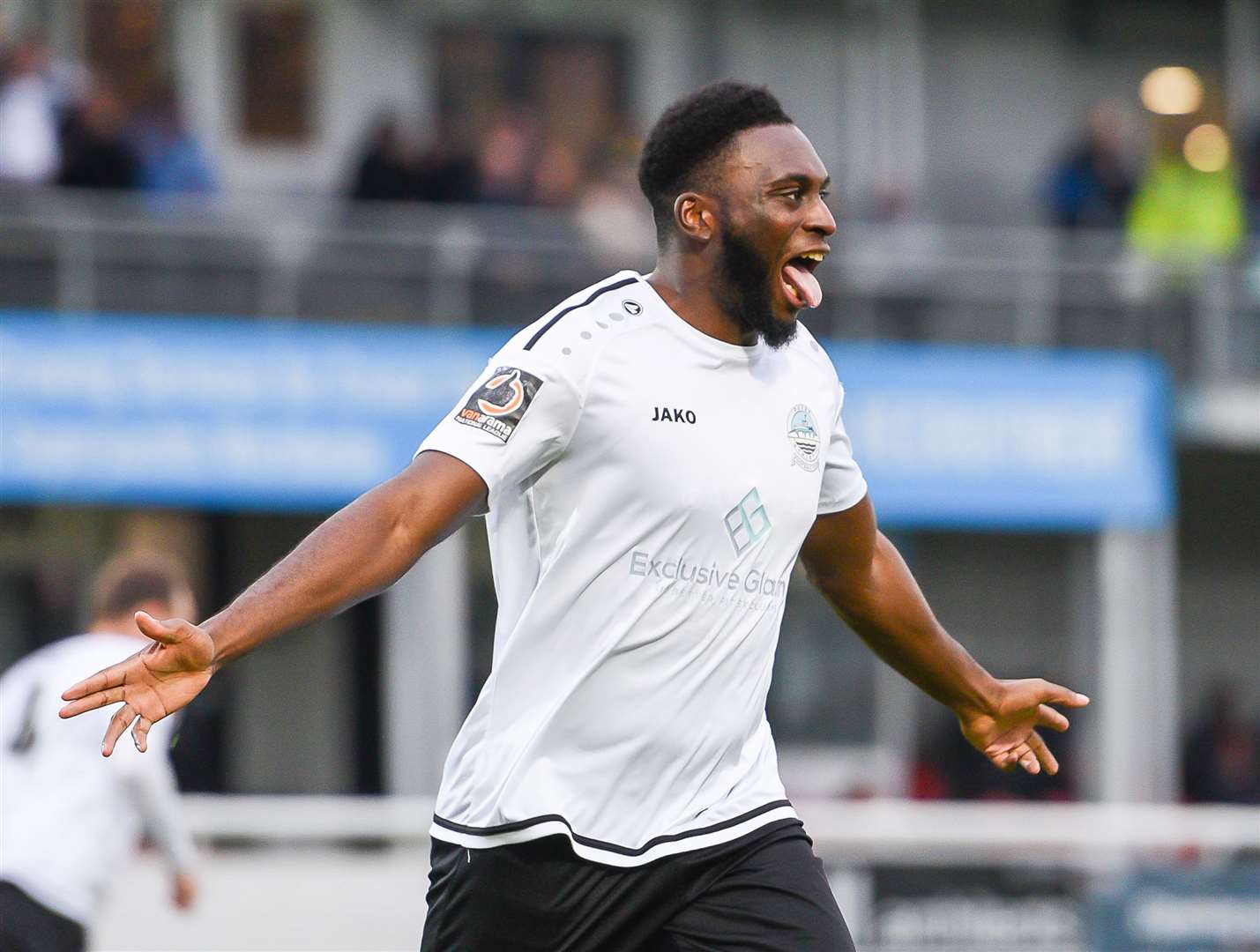 Former Dover frontman Inih Effiong is set to return to Crabble with Woking on Easter Monday. Picture: Alan Langley