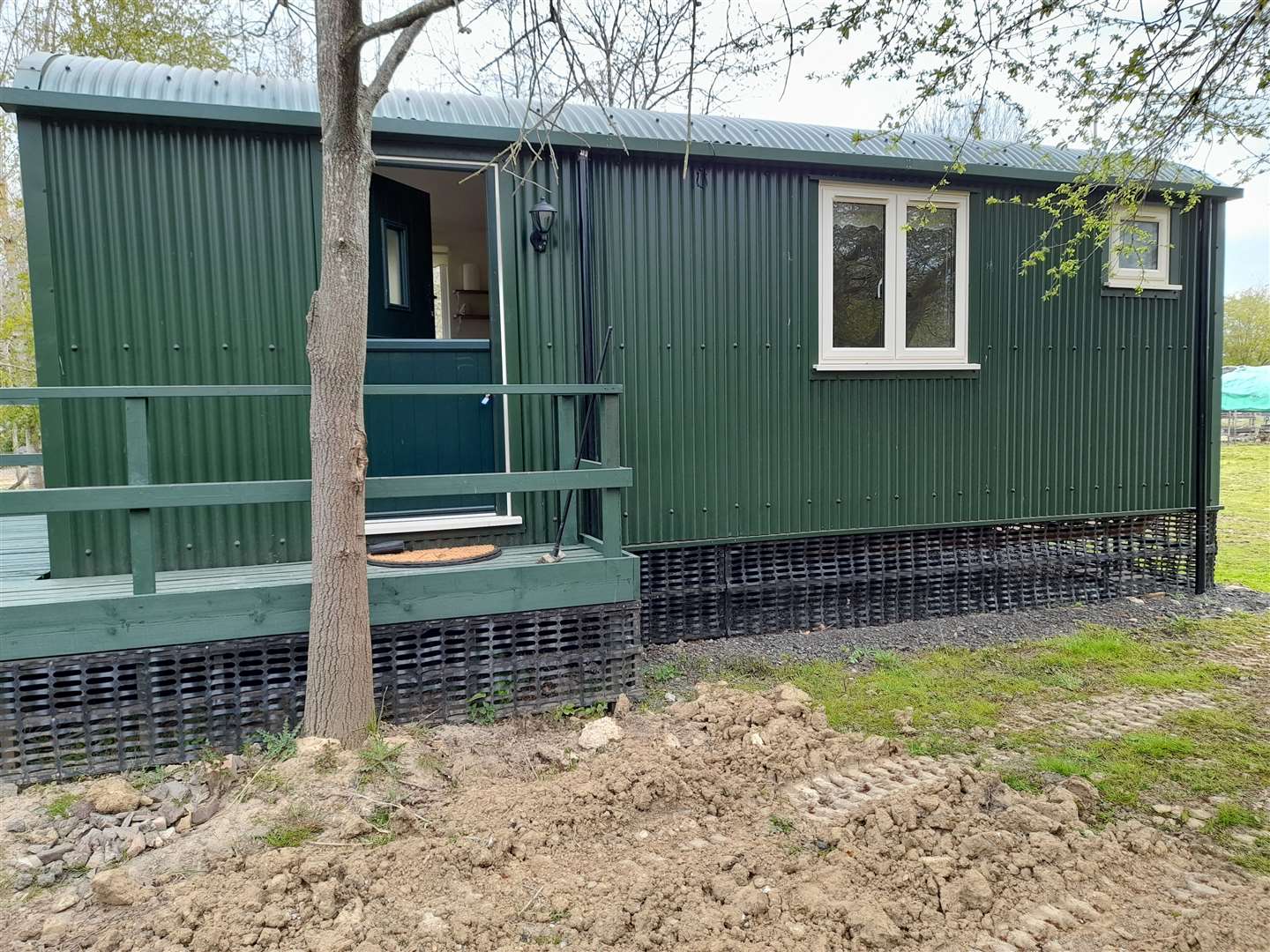 One of the Shepherd's huts at the Teiseside Nursery in Laddingford