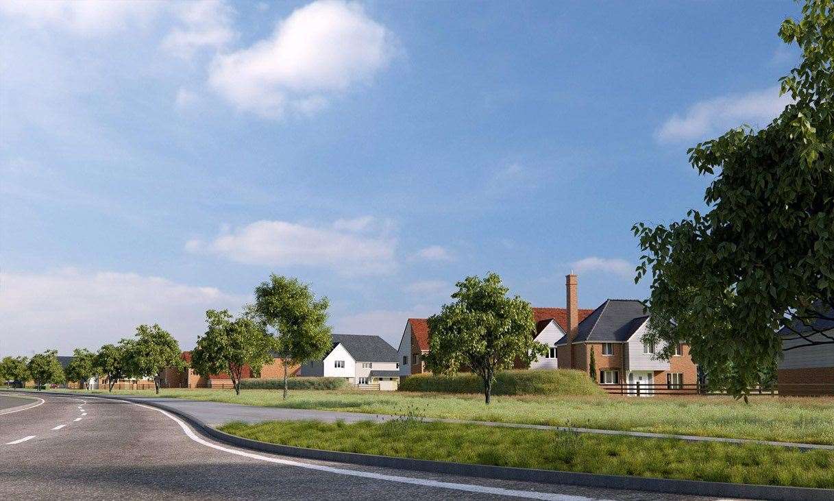 Original CGI plans of the Hoplands Farm development