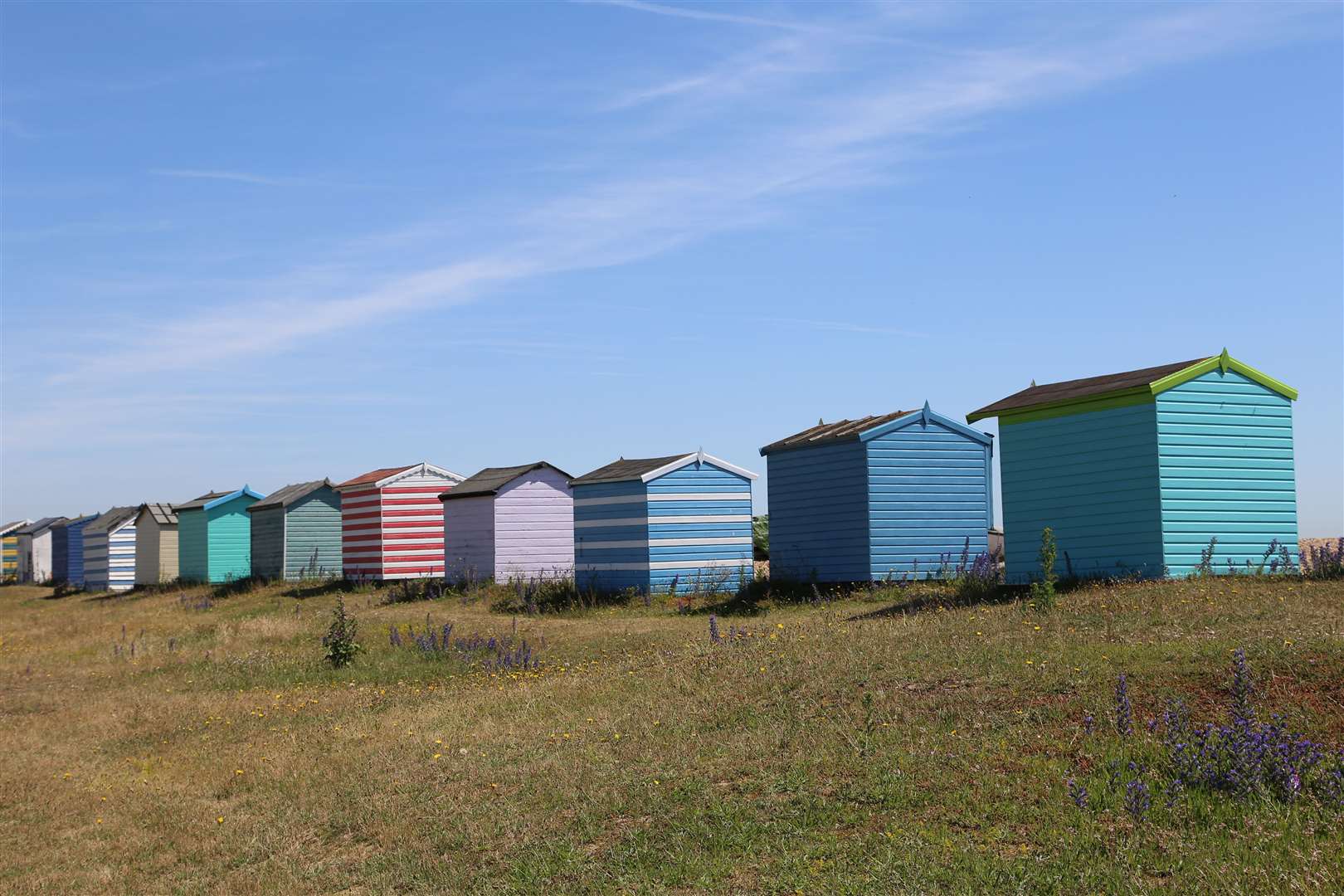 The existing beach huts at Littlestone. Photo: Susan Pilcher