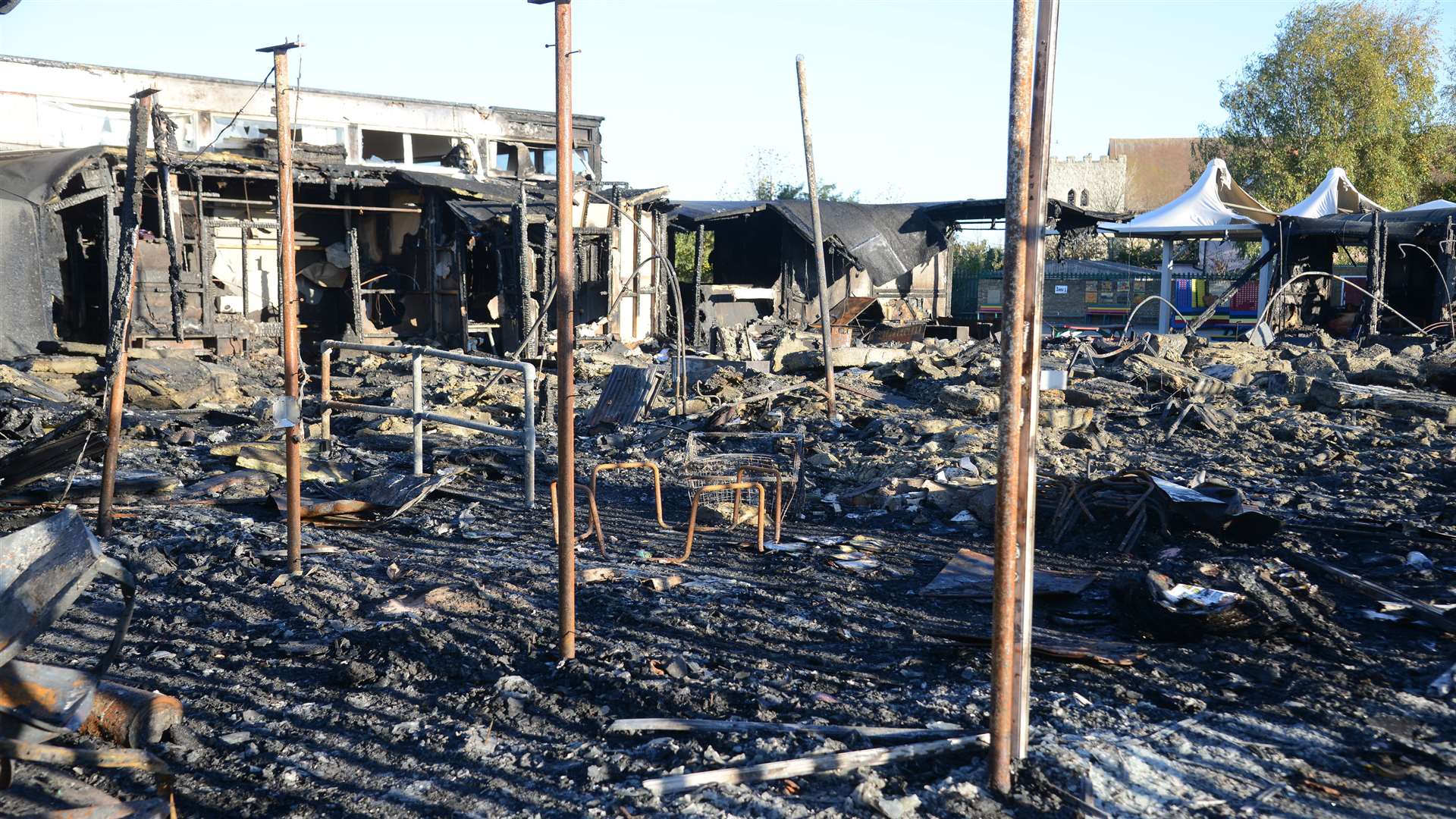 St James' School after the fire