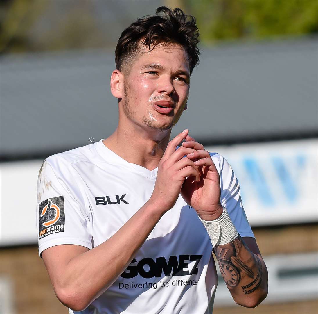 Dover hitman Alfie Pavey scored in their defeat to Brighton under-23s. Picture: Alan Langley