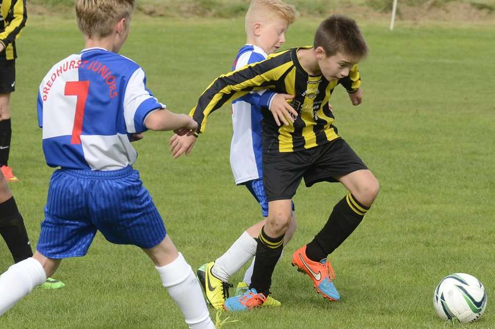 Rainham Eagles under-12s hold off Bredhurst Juniors Youth in Division 2 Picture: Chris Davey