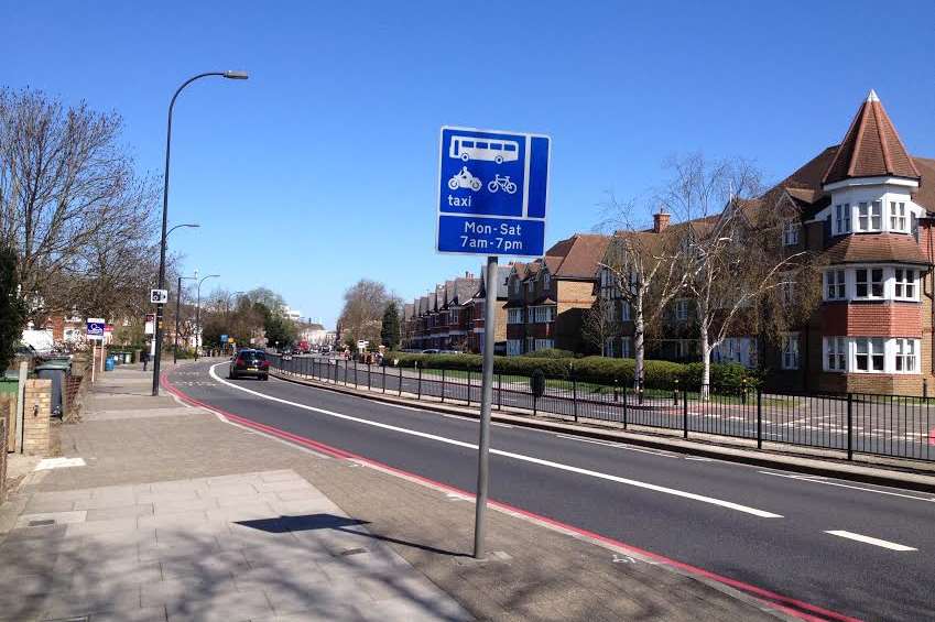 The road where Samuel Wells crashed in Lewisham