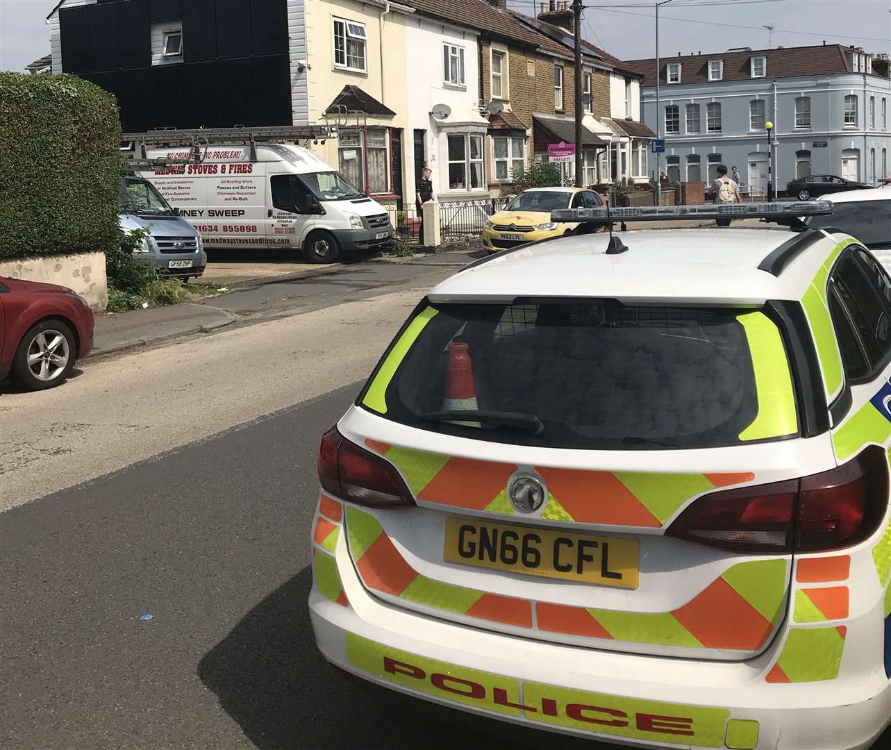 Police have closed off Ingram Road in Gillingham