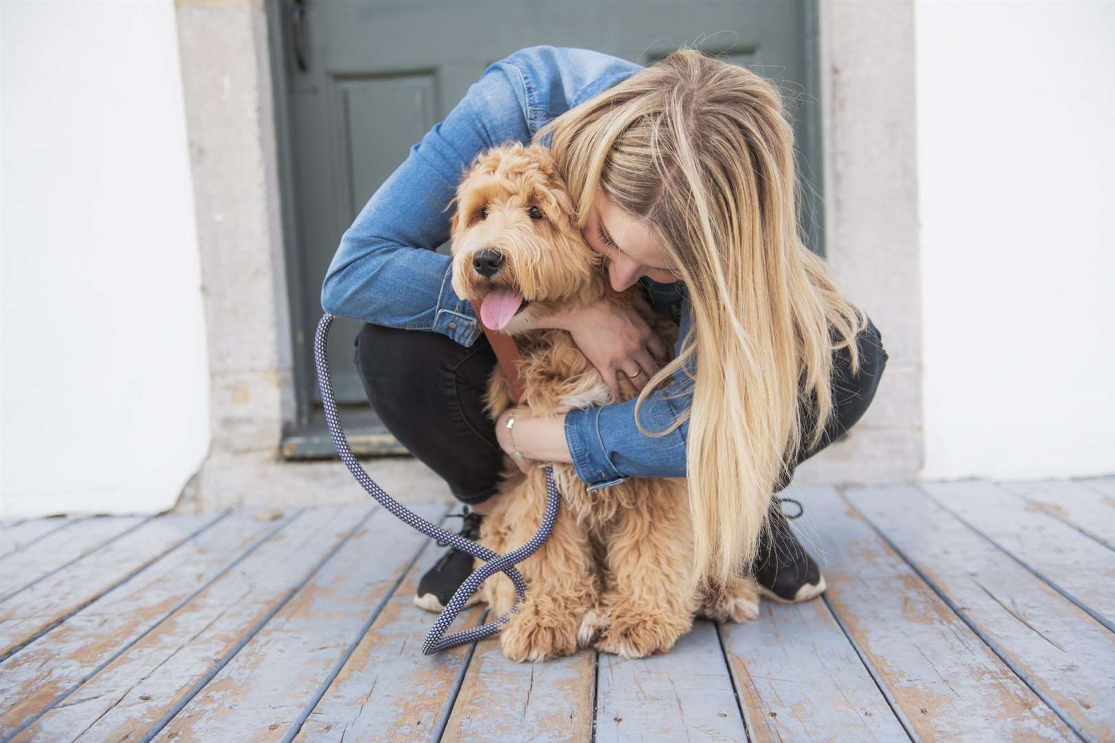 To a dog, you hugging them tightly can be seen as scary and confrontational