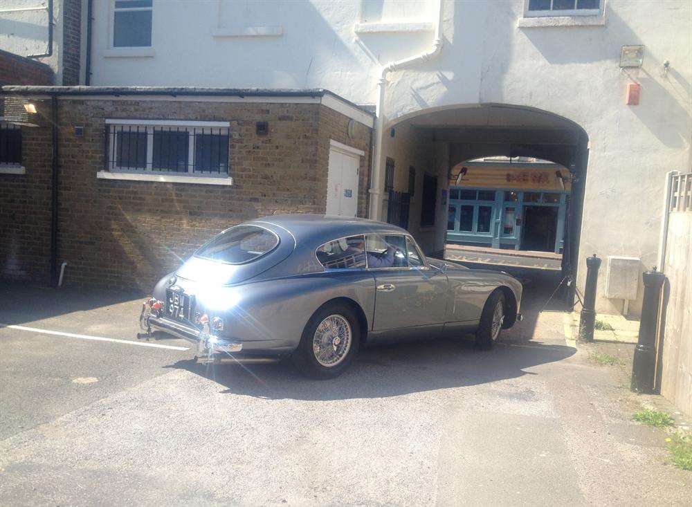 An Aston Martin DB24 in the East Kent Mercury car park