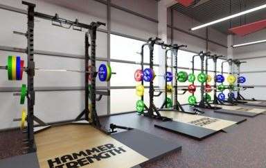 CGI imagery of the new Olympic racks in the weight training area at White Oak Leisure Centre in Swanley. Picture: Everyone Active