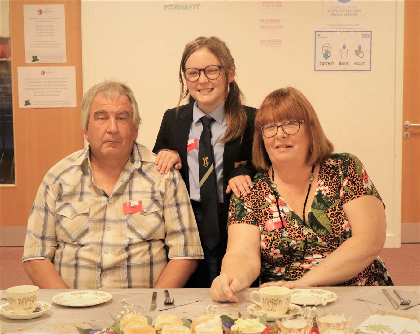 Kirsty Gaythwaite's parents Maurice and Sonya attended the surprise tea party with Kirsty's daughter Grace