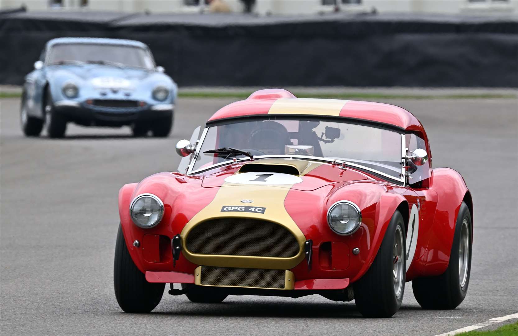 Jake Hill finished second in the RAC TT, sharing driving duties with Oliver Bryant in his 1964 AC Cobra. Picture: Simon Hildrew