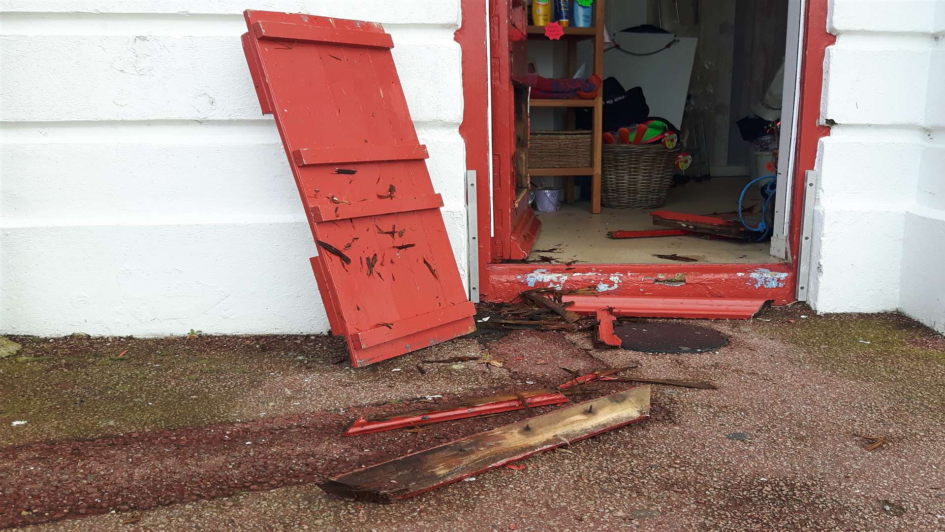 A damaged business on Herne Bay pier