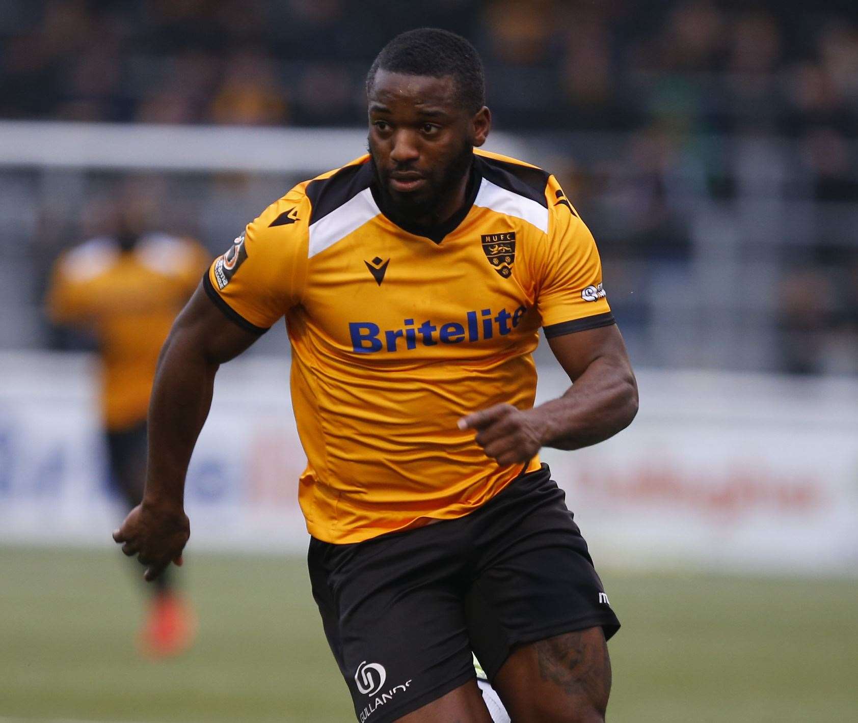 Maidstone United striker Ibby Akanbi Picture: Andy Jones