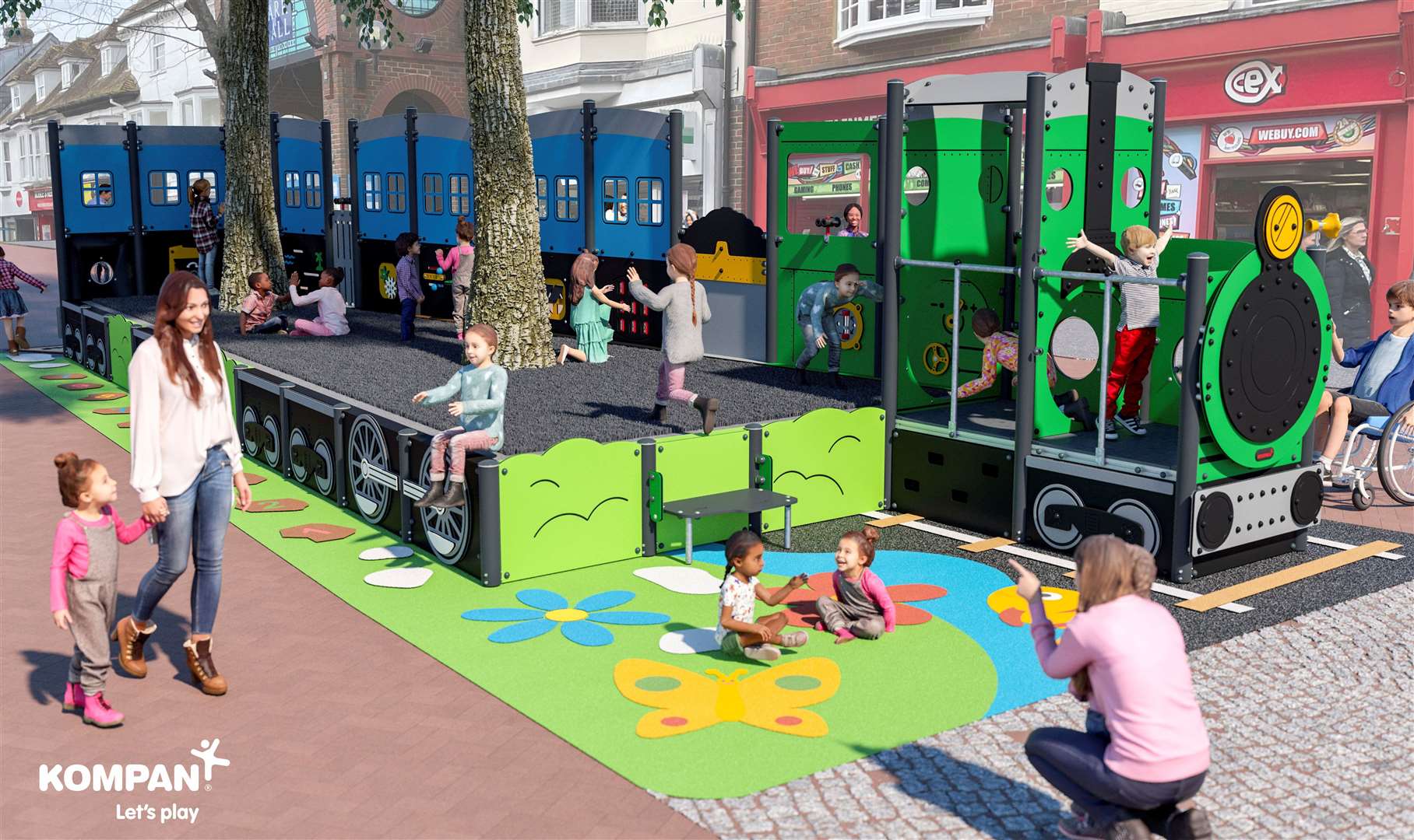 How the new play park could look once complete. Picture: KOMPAN