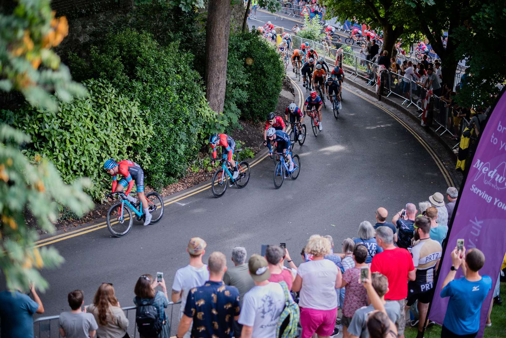 The men race up Baker's Walk from the Esplanade Picture: Tom Smith/URBN Studios (14110701)