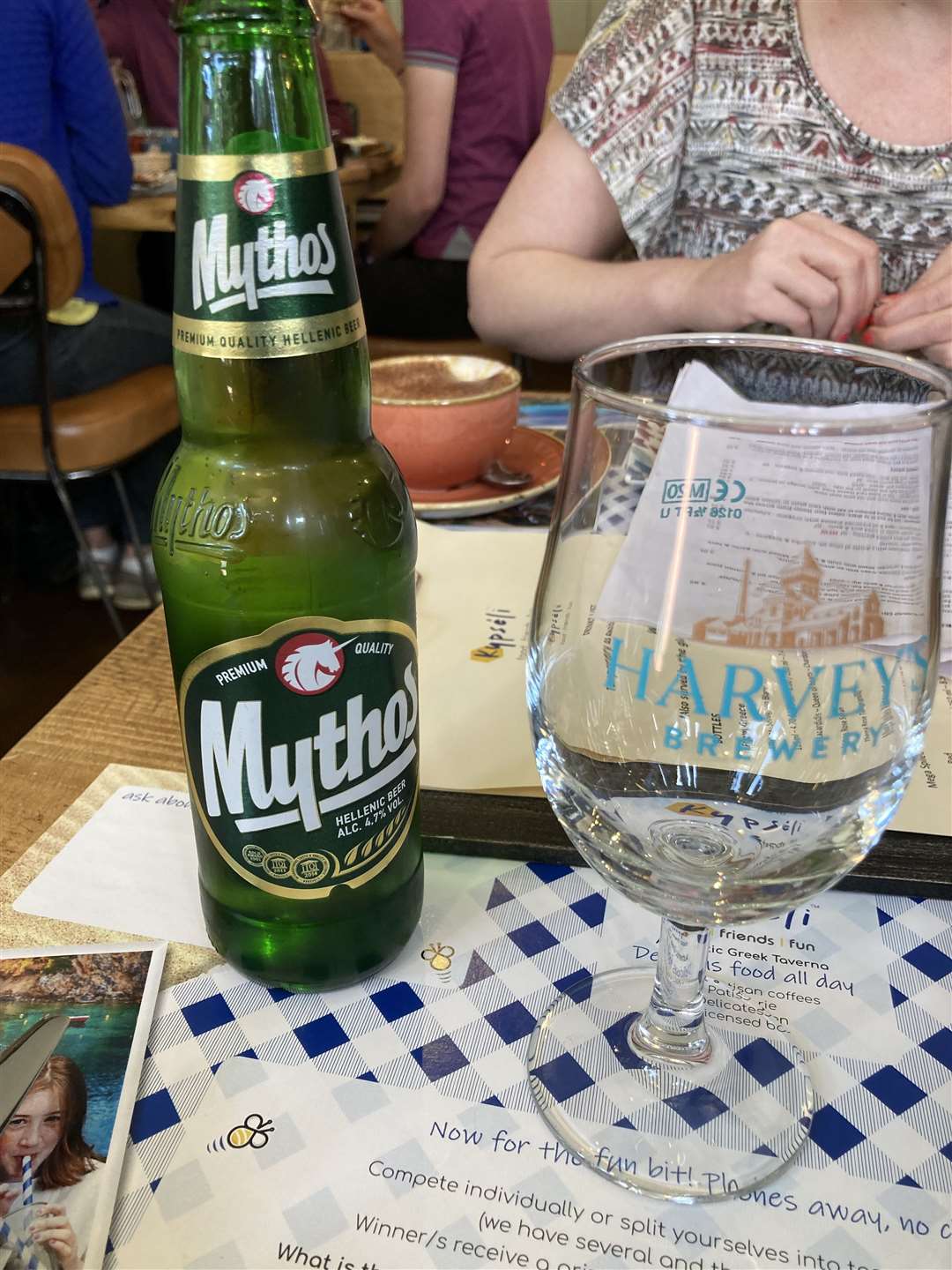 Mythos lager for £3.80