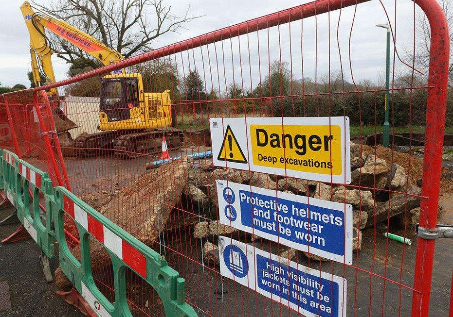 A cordon has been put in place to stop people getting close to the site