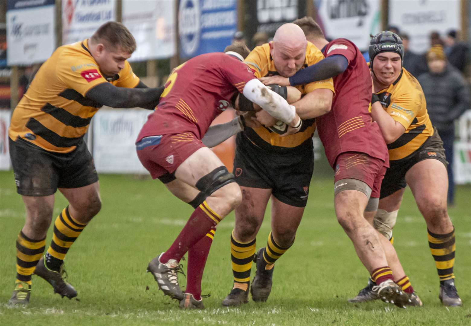 Canterbury's Danny Herriott powers forward against Westcliff. Picture: Phillipa Hilton