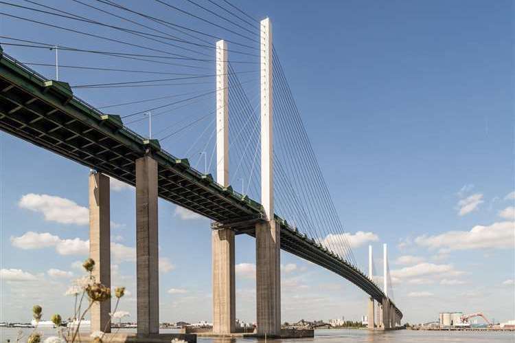 The QEII bridge was closed overnight last weekend. Stock Image