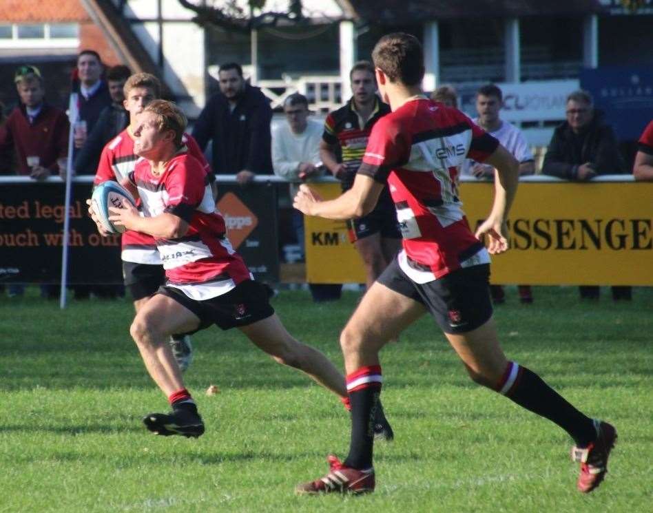 Action from Maidstone's victory over Southwark Lancers Picture: Phil Hadfield