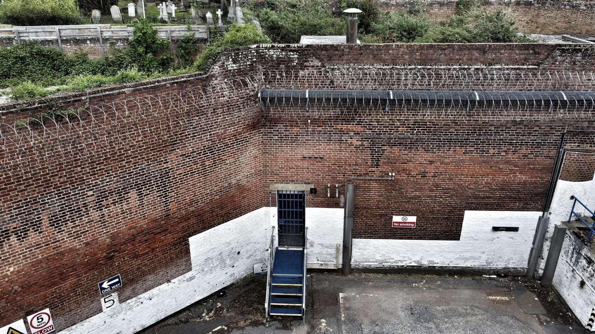 Aerial shots of Canterbury Prison taken in May 2021. Picture: Steven Rees