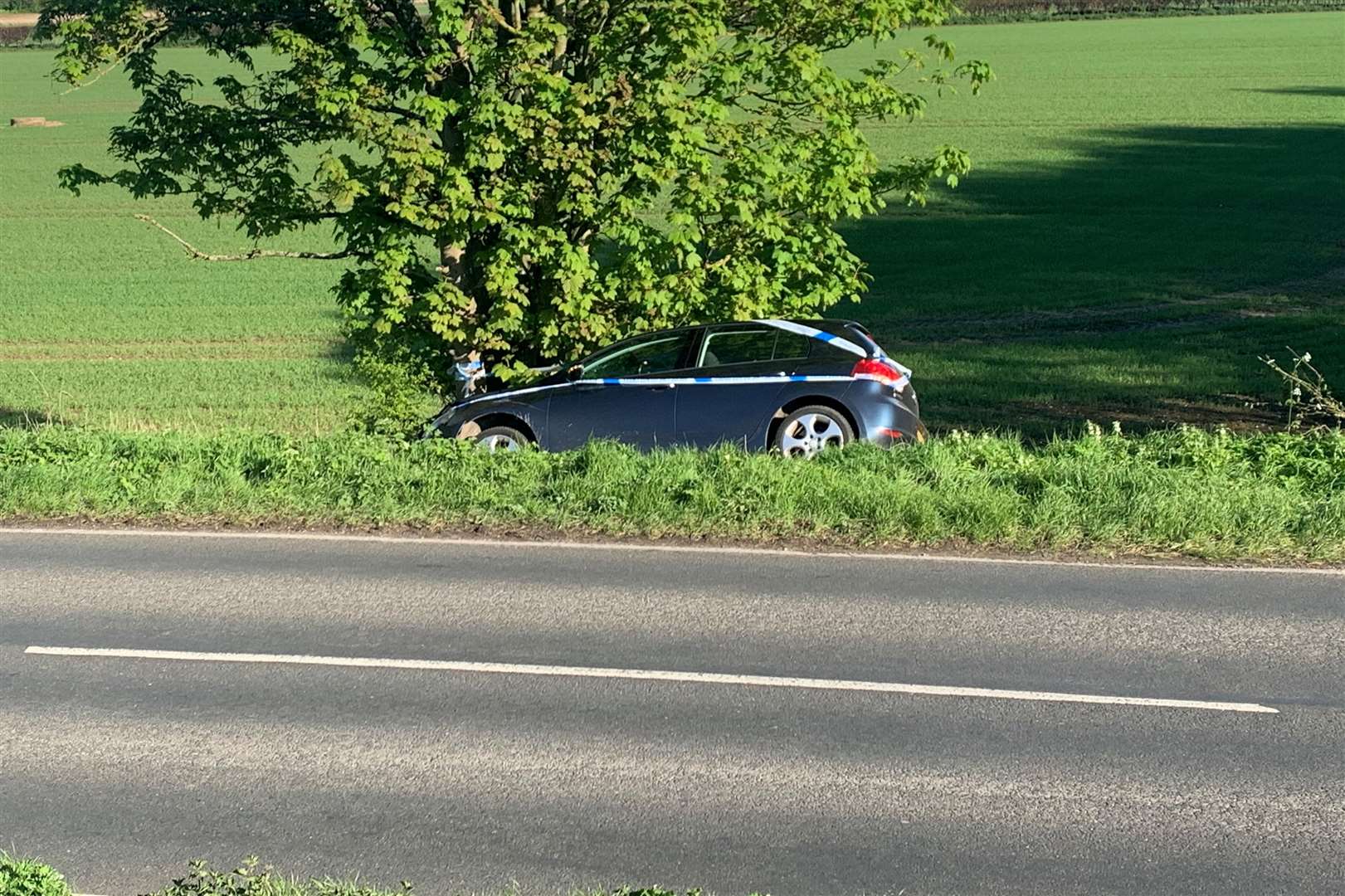 The car collided with a tree on the B2068 Stone Street near Canterbury