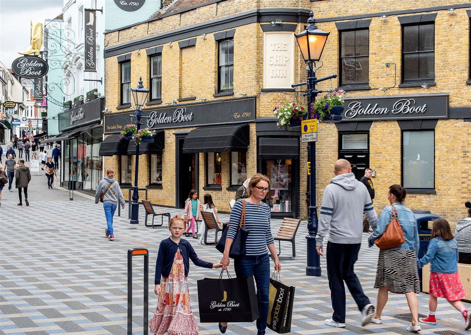 The store today - the building still contains the sign for The Ship pub