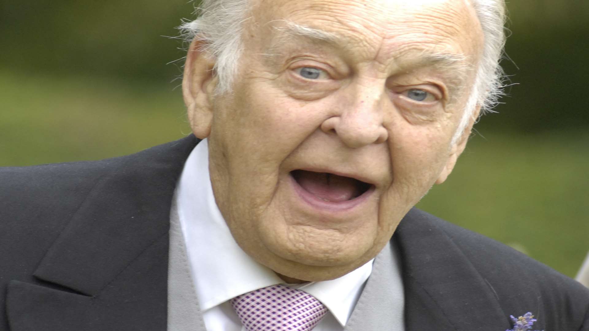 Actor Sir Donald Sinden at his granddaughter Kezia's wedding in Wittersham in 2011