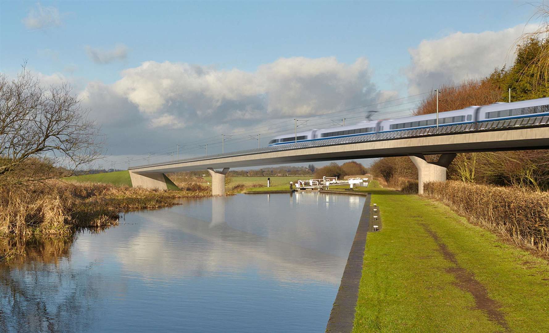 An artist’s impression of HS2 (HS2/PA)