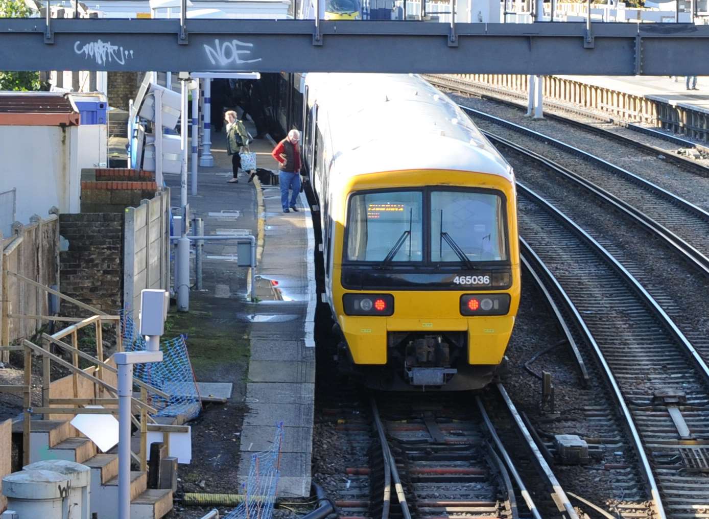 A passenger train at the station. Stock picture.