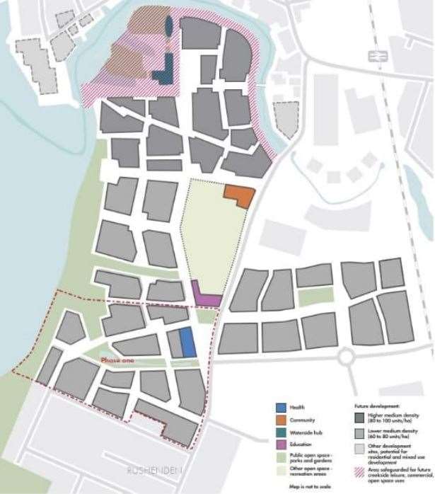 Original plans for Rushenden's former industrial sites. Picture: Homes England/Swale Council