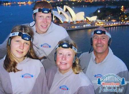 Sue Williams with her husband John and their children Jo and Carl