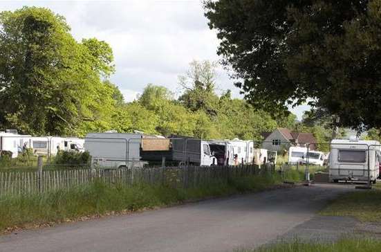 Travellers in Hermitage Lane earlier this week