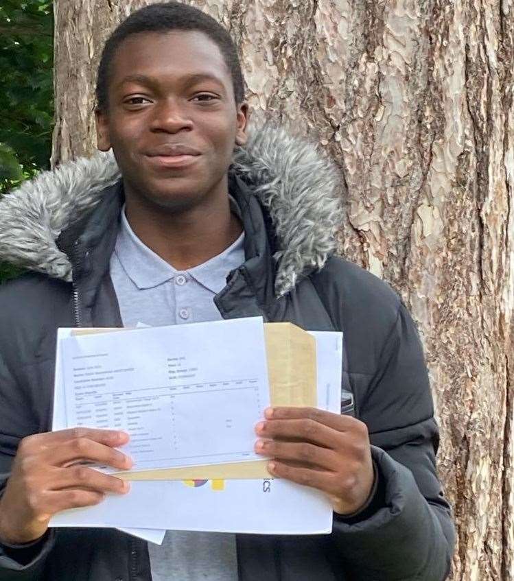 Daniel Akhetuamen from St Simon Stock Catholic School is a top achiever this GCSE results day