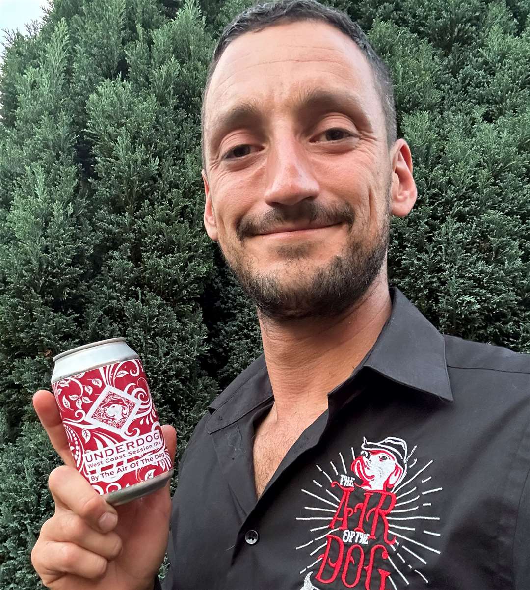 Rich Martin with his brew Underdog