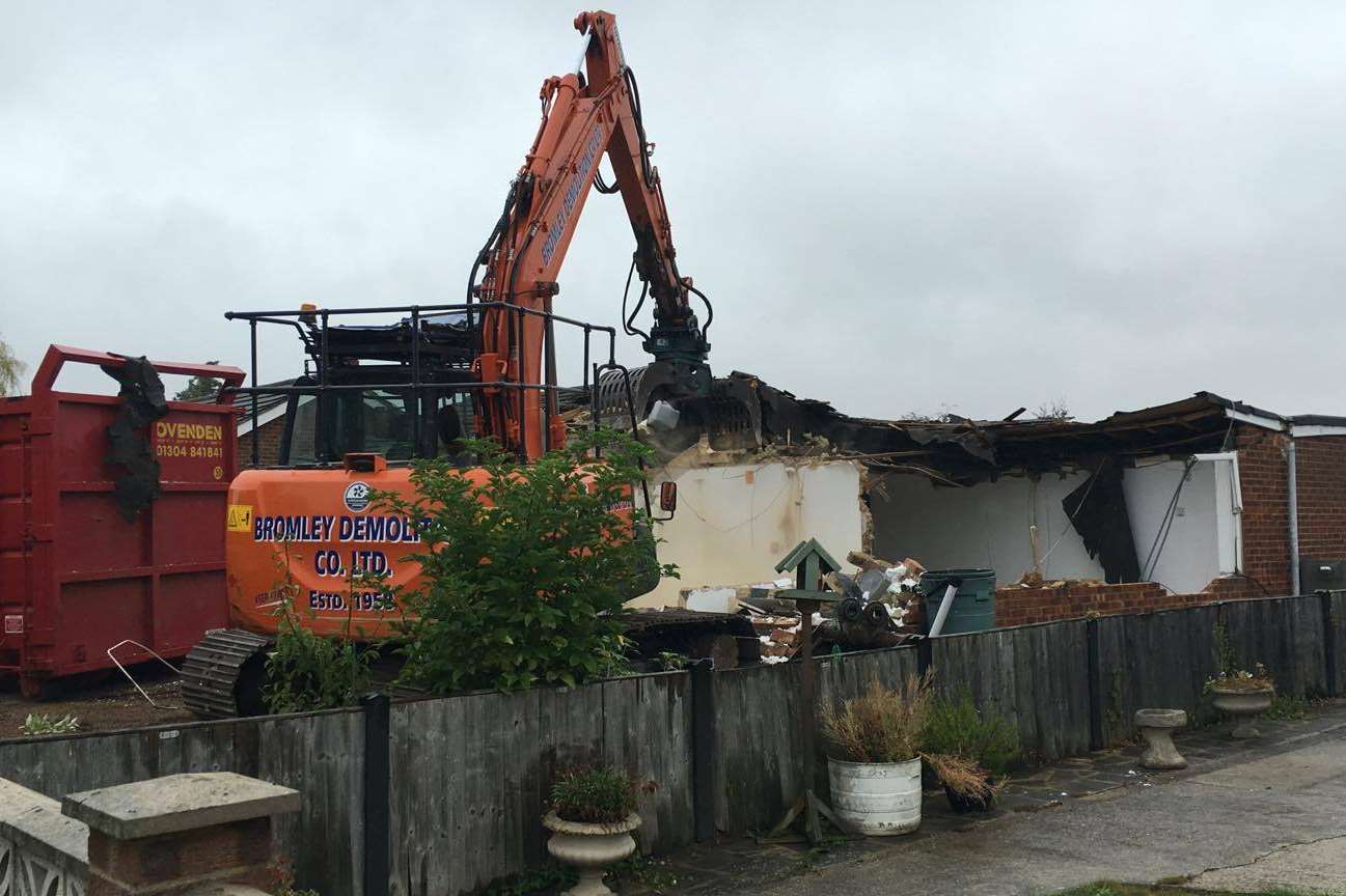 The demolition of the property took around two hours