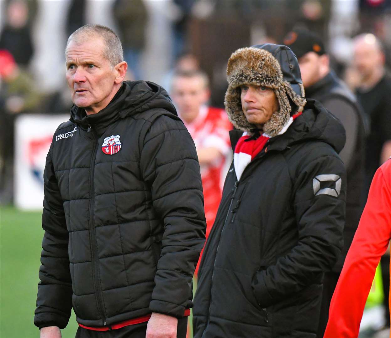 Sheppey assistant boss Geoff Record alongside manager Ernie Batten Picture: Marc Richards