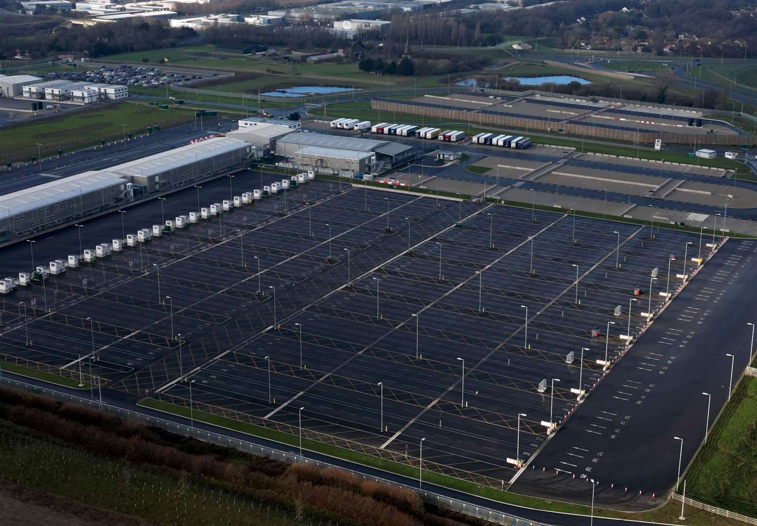 The Sevington inland border facility in Sevington, just off Junction 10a of the M20. Picture: Barry Goodwin