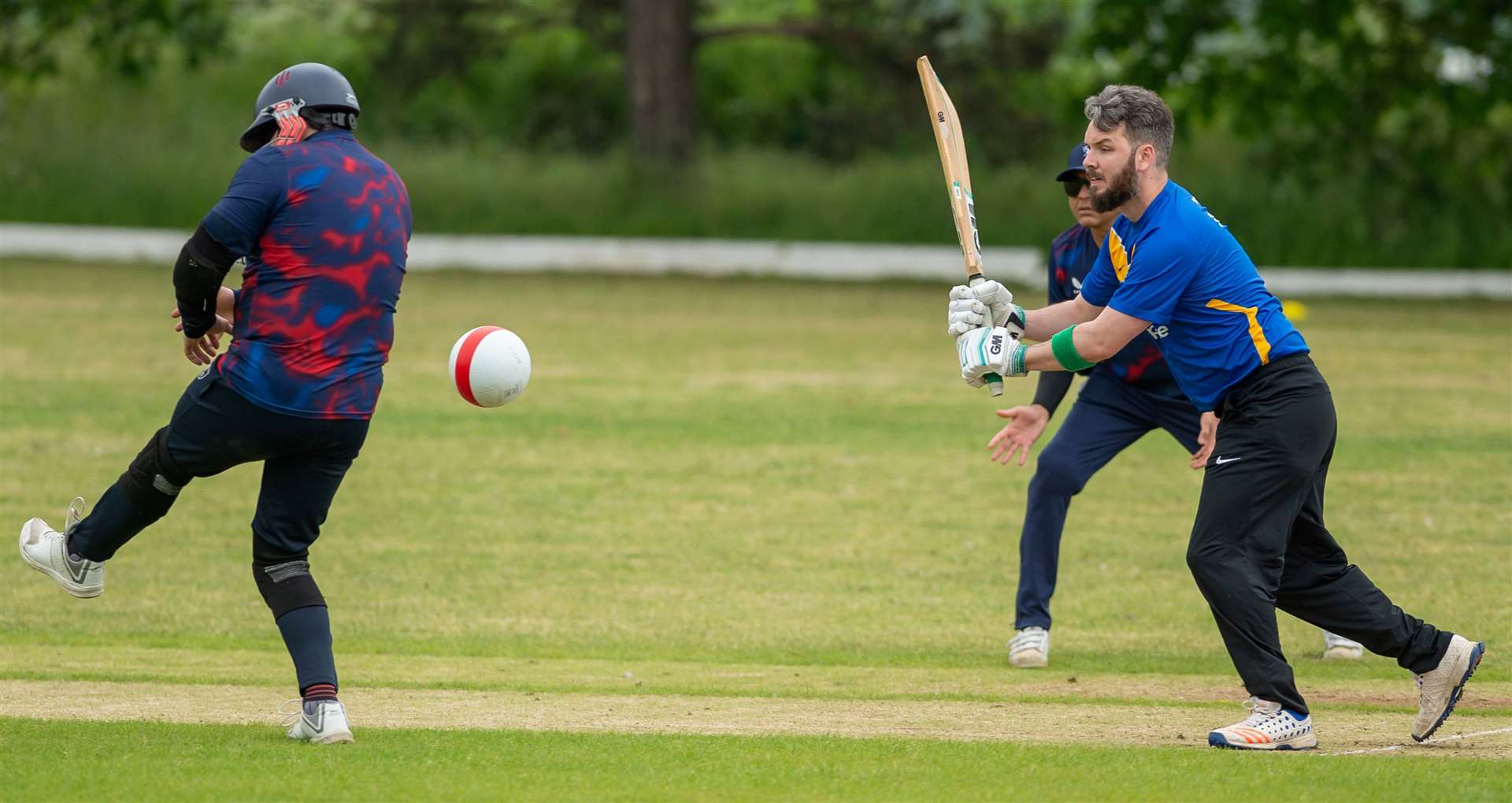 A Kent player puts his body on the line. Picture: Ian Scammell