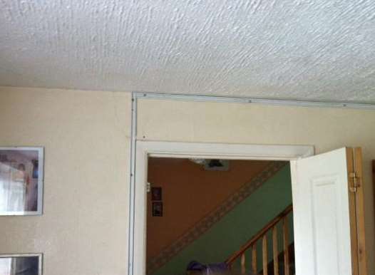 The trunking around the door