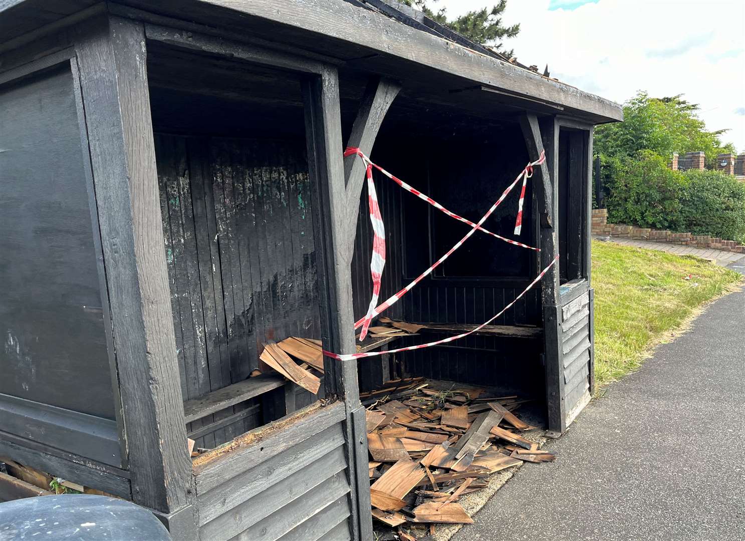 Wilmington parish council says it is “deeply distraught” after a bus shelter was destroyed in an arson attack