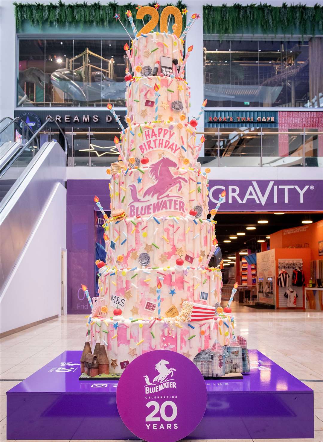 Bluewater's impressive 20th birthday cake