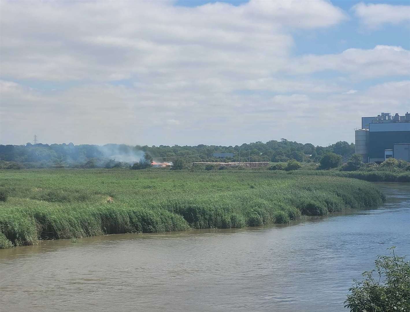 Smoke can also be seen in the distance. Picture: Rowan Bean-Coupe