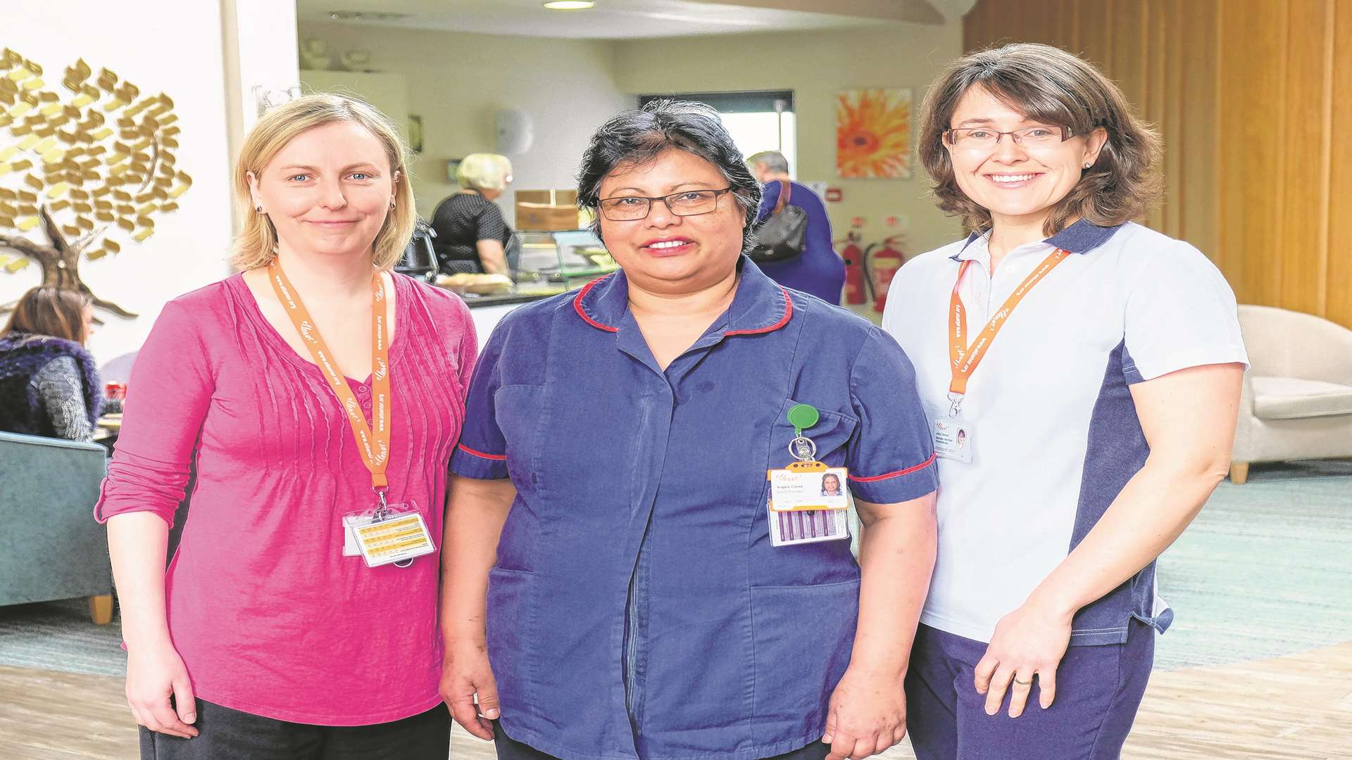 Linda Coffey, Angela Cooke and Jenny Sherburn at the ellenor Centre