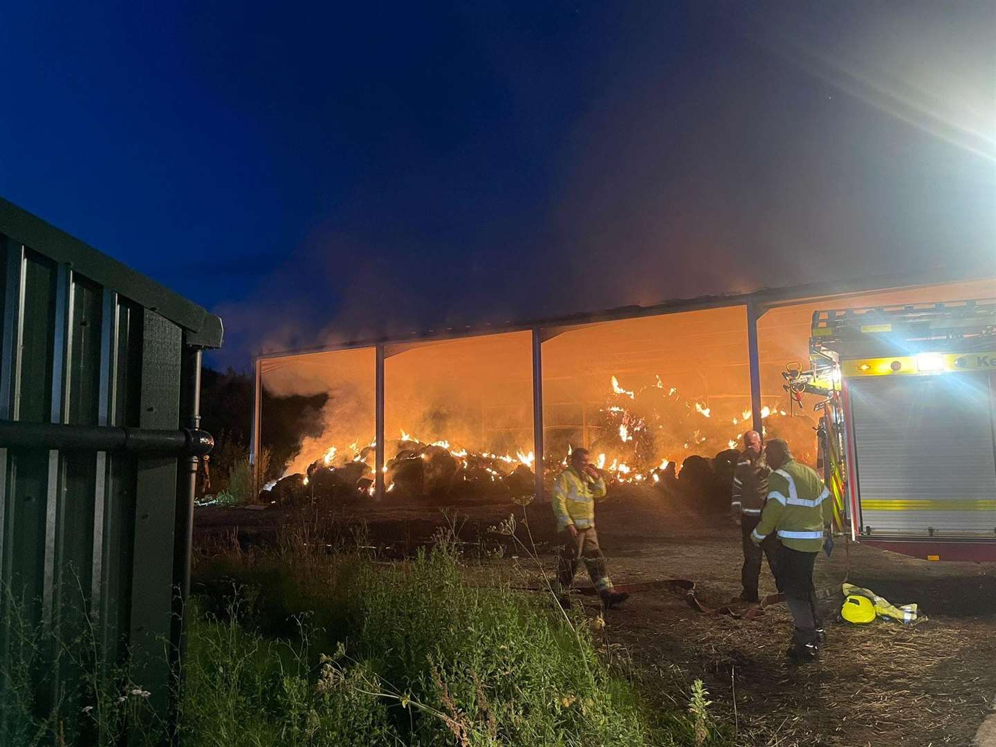 Fire crews were called to the blaze in Halden Lane, Rolvenden, near Tenterden just after 2.30am this morning. Picture: Edward Barham