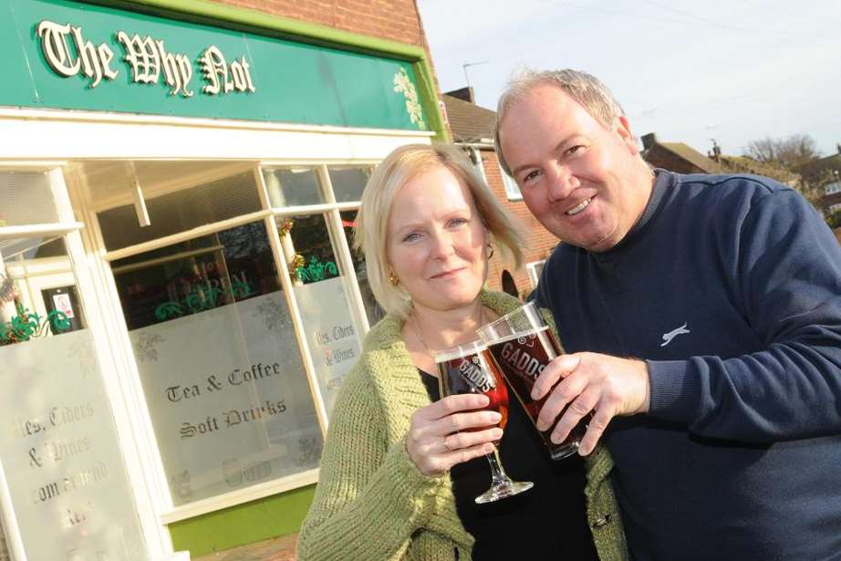 Anne-Marie and Lee Birch outside The Why Not in Westgate. Picture: Wayne McCabe