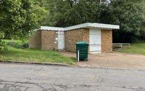 The disused kiosk at Mote Park in Maidstone