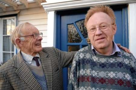 Christopher Sharp, 53, of Staplehurst, has been nominated for a Pride of Maidstone award by his father, Robin Sharp, 85, pictured left. Picture: David Antony Hunt