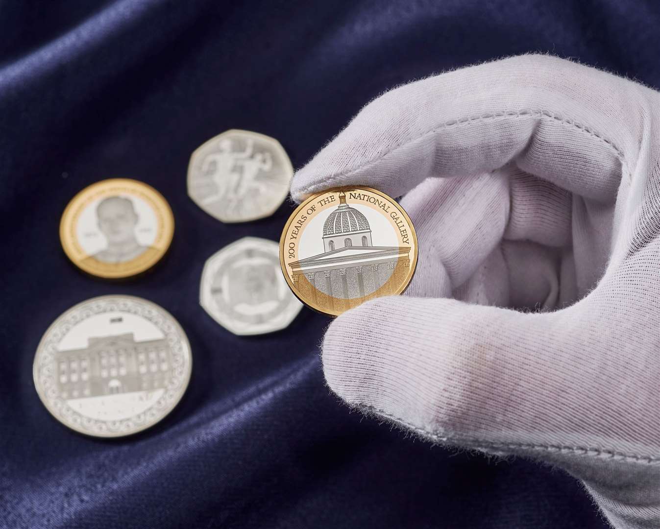 The National Gallery £2 coin features the instantly recognisable building at the centre. Created by designer, engraver and printmaker Edwina Ellis. Picture courtesy of Royal Mint