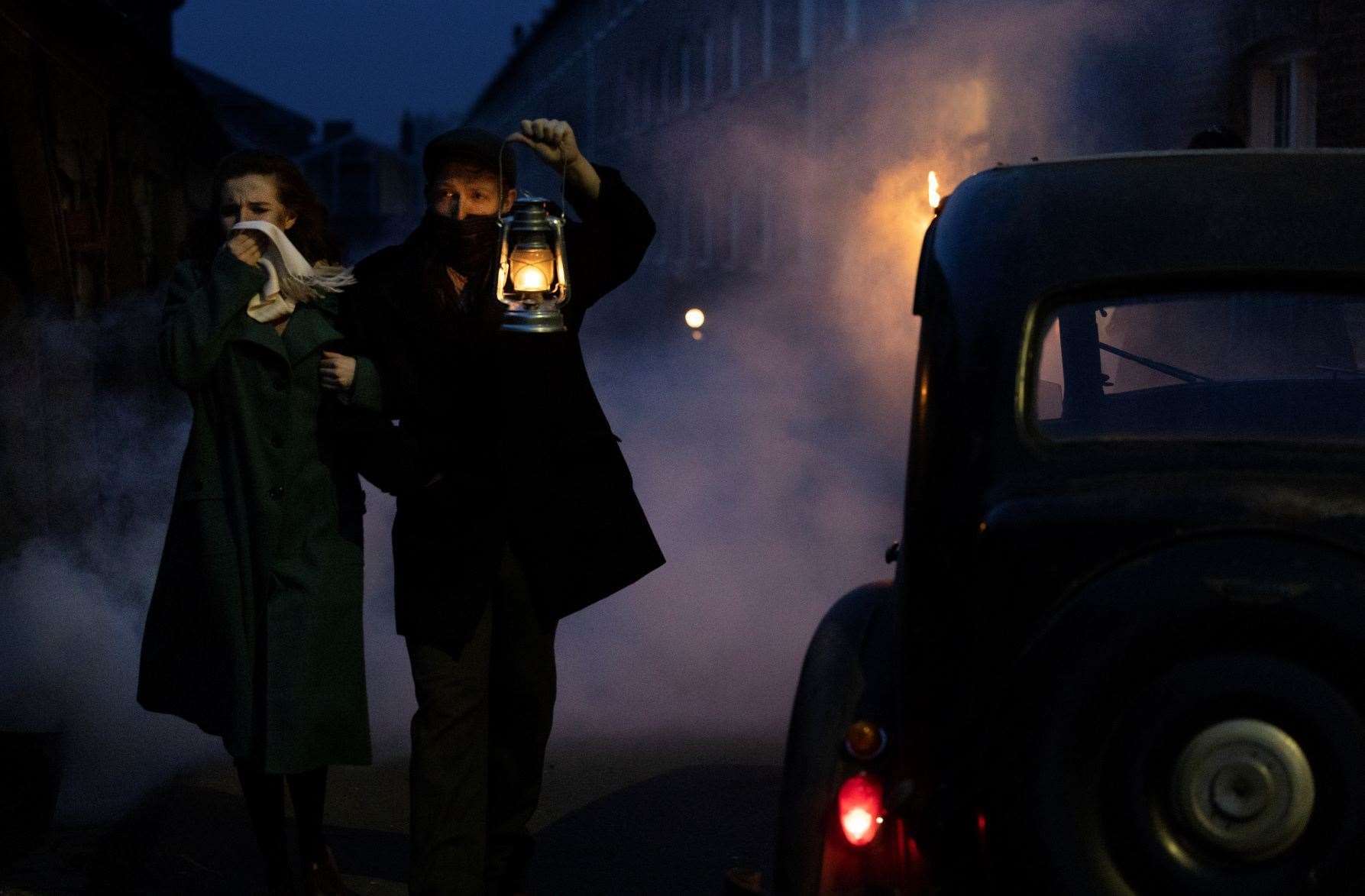 Street scenes were filmed at Chatham Dockyard. Picture: Kevin Ralph