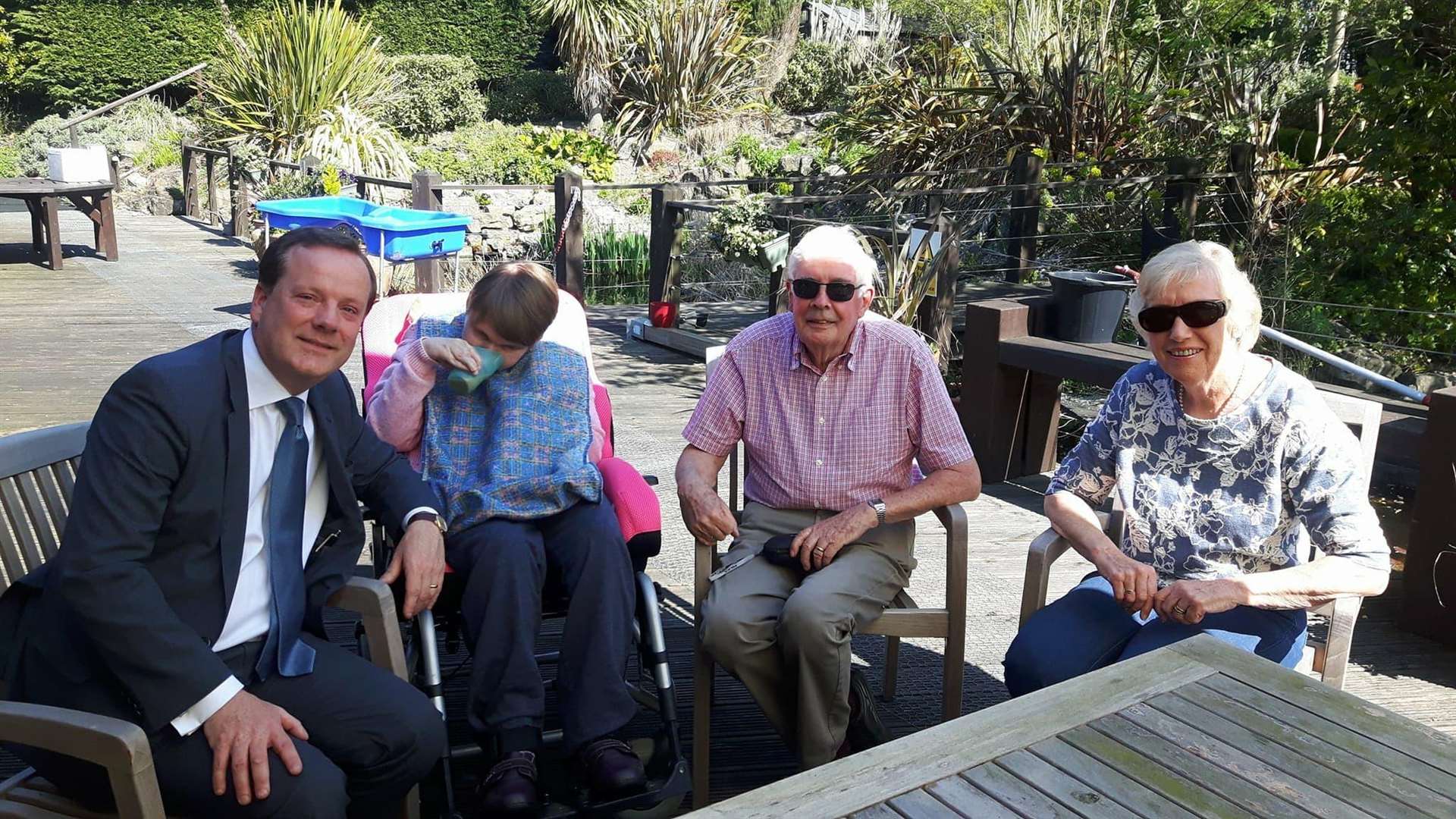 MP Charlie Elphicke with Clare, Brian and Sue Costelloe. (1970119)